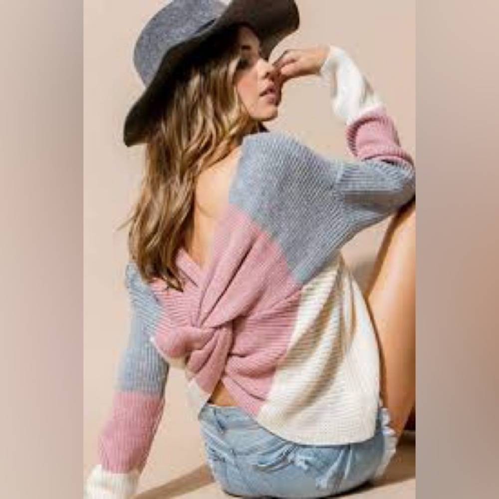 Hayden knotted back sweater- Size Small NWT